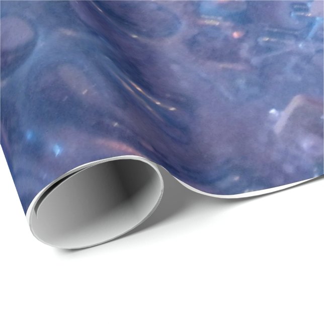 Purple Snowflake Wrapping Paper (Roll Corner)