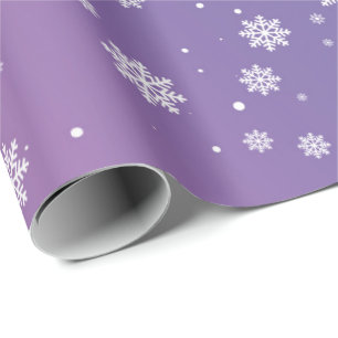 Purple Snowflake Wrapping Paper
