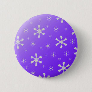 Purple Snowflakes Button