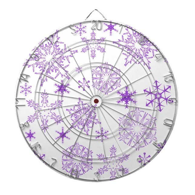 purple snowflakes dartboard (Front)