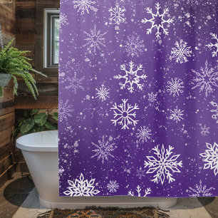 Purple Snowflakes Pattern Magical Winter Holiday