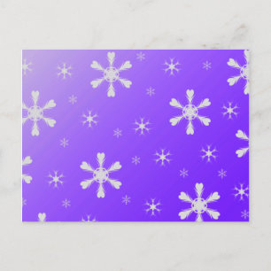 Purple Snowflakes Postcard