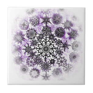 Purple Snowflakes TIle