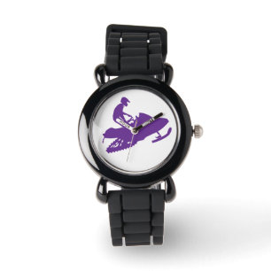 Purple Snowmibiler Snowmobile Watch