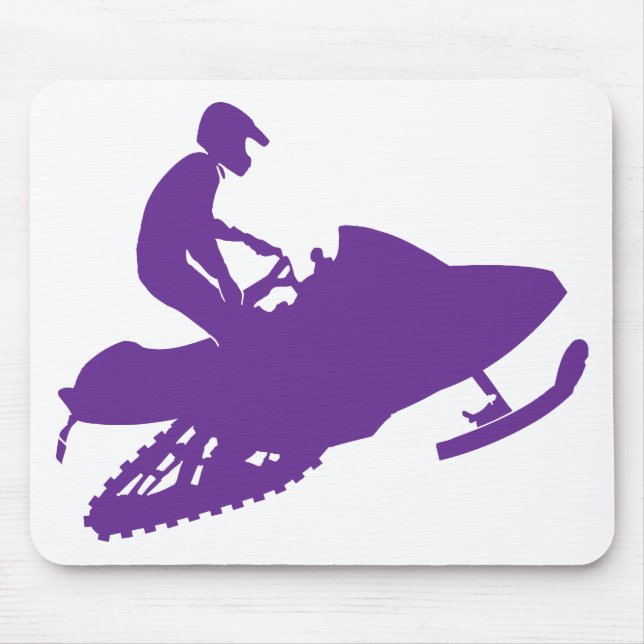 Purple-Snowmobiler Mouse Pad (Front)