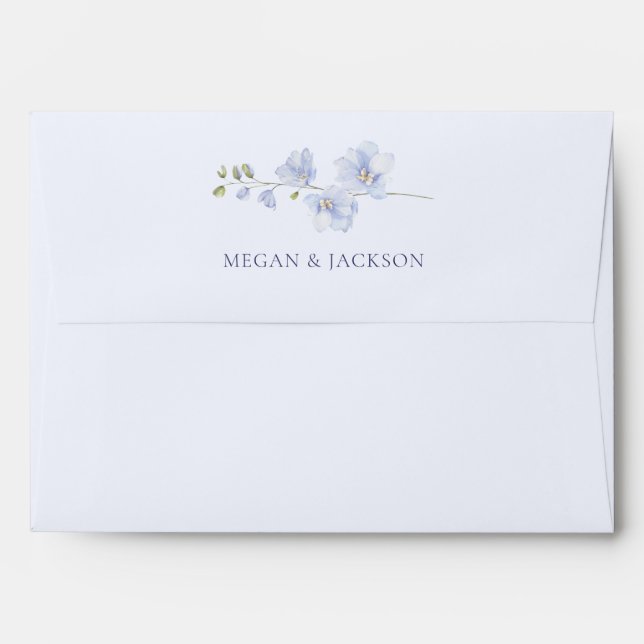 Purple soft flower bloom  envelope (Back (Top Flap))