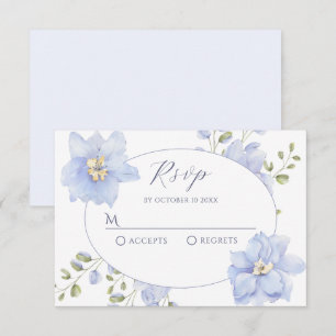 Purple soft flower bloom  RSVP card
