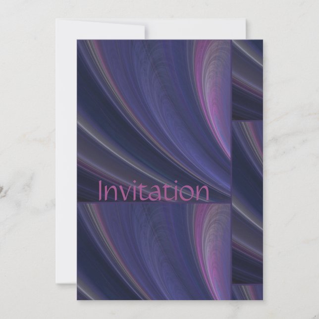 Purple Soft Sand Waves Invitation (Front)