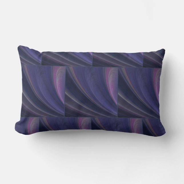 Purple Soft Sand Waves Lumbar Pillow (Front)