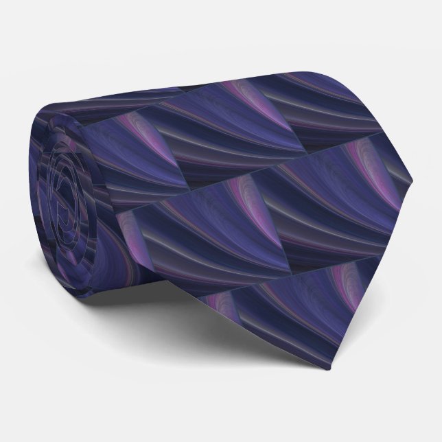 Purple Soft Sand Waves Tie (Rolled)