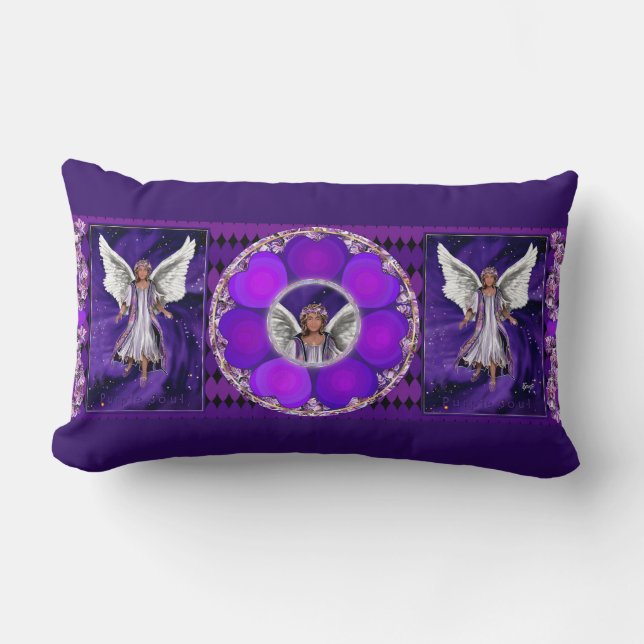 Purple Soul Throw Pillow (Front)