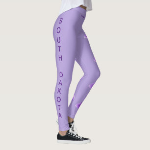 Purple South Dakota State Pasque Leggings