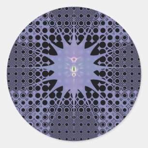 Purple Space Classic Round Sticker
