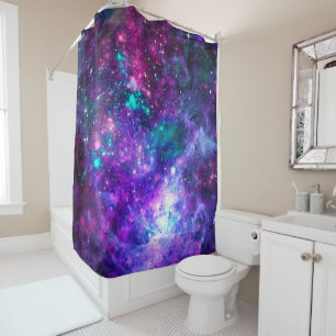 Purple Space Galaxy Cosmic Spacey Teal Pink Sky
