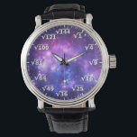 Purple Space Square Root Clock - Math Clock Watch<br><div class="desc">square root clock, fun math wall clock, mathematics student classroom time, maths teacher class hours, number geek nerd humour, squareroot calculation school lesson, calculating calculations sums,  numbers, elementary primary secondary school, high school college university</div>