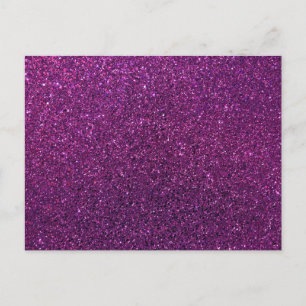 Purple sparkle and glitter postcard