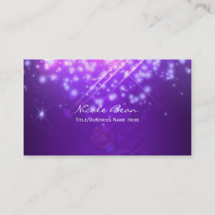 Purple Sparkle Glamour Chic Business Card