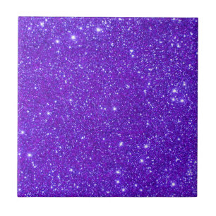 Purple Sparkle Glitter Custom Design Your Own Tile