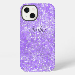 Purple Sparkle Glitter Elegant Personalized iPhone 13 Case