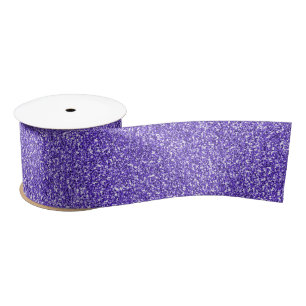Purple Sparkle Glitter   Satin Ribbon