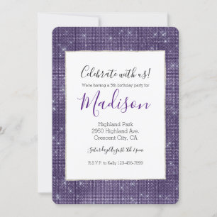 Purple Sparkle Invitation