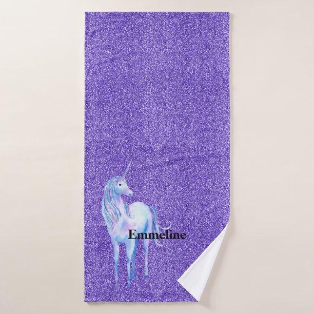 Purple Sparkle Parties scintillant Nom de la licor (Serviette de bain)