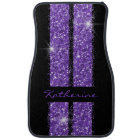 Purple Sparkle Race Stripes Personalized Elegant