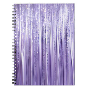 Purple Sparkle Stripes Notebook