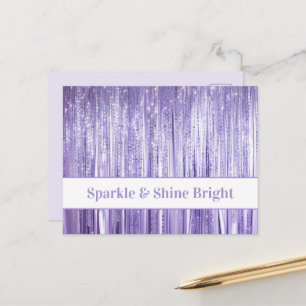 Purple Sparkle Stripes Postcard