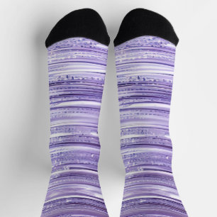 Purple Sparkle Stripes Socks