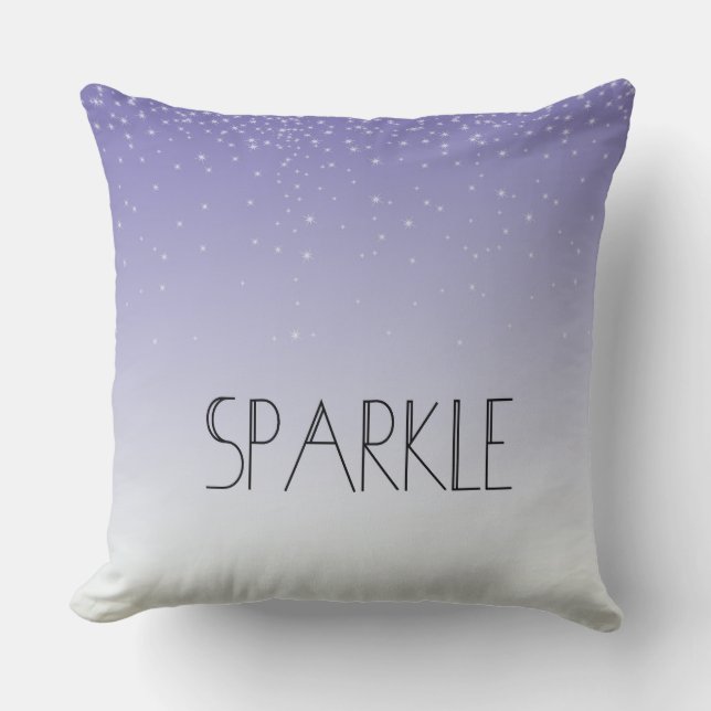 Purple Sparkle Throw Pillow (Front)