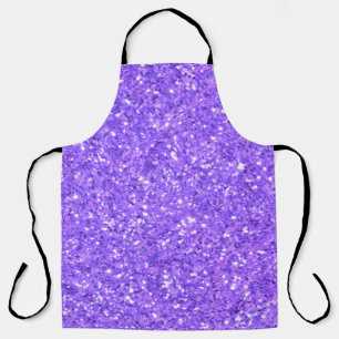 Purple  sparkling glitter pattern       apron
