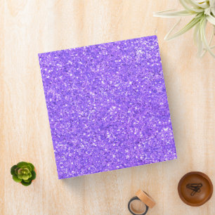 Purple sparkling glitter pattern  binder