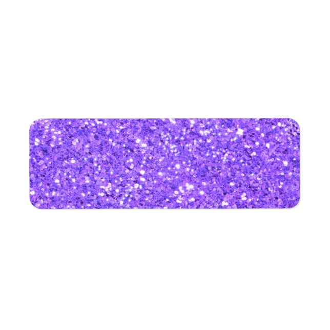 Purple sparkling glitter pattern   label (Front)