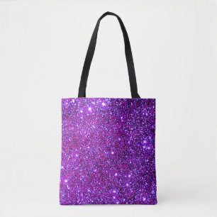 Purple Sparkly Girly Cute Princess Glittery Fun Tote Bag