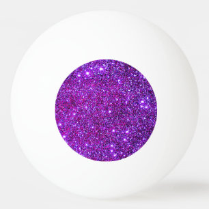 Purple Sparkly Glam Glittery Girly Ping Pong Ping Pong Ball
