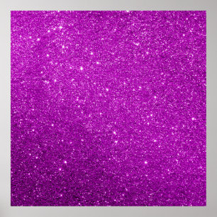 Purple Sparkly Glitter Poster