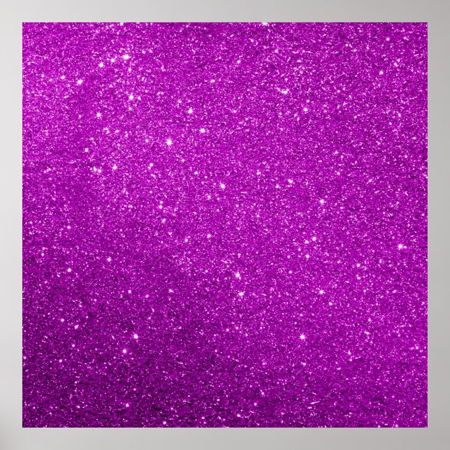 Purple Sparkly Glitter Poster (Front)