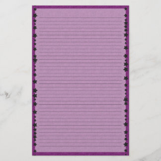 Purple Spiderweb Lined Stationery