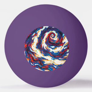 Purple Spiral Galaxy Ping Pong Ball