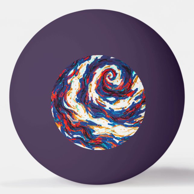 Purple Spiral Galaxy Ping Pong Ball (Front)