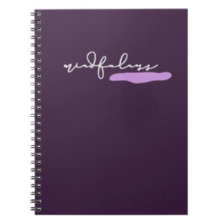 Purple Spiral Notebook – "Mindfulness" Journal