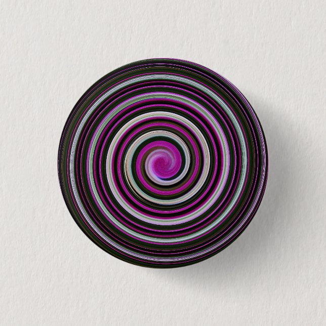 Purple spiral pattern 1 inch round button (Front)