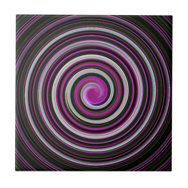 Purple Spiral Pattern Tile (Front)