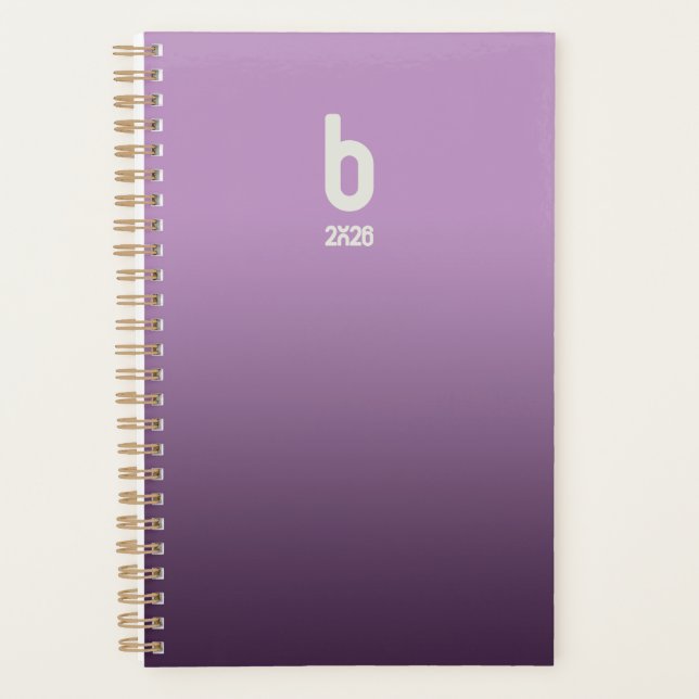 Purple Spiral Planner  – 2026 Breath (Front)
