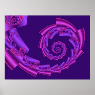 Purple Spiral Poster