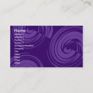 Purple Spirals - Purple Business Card