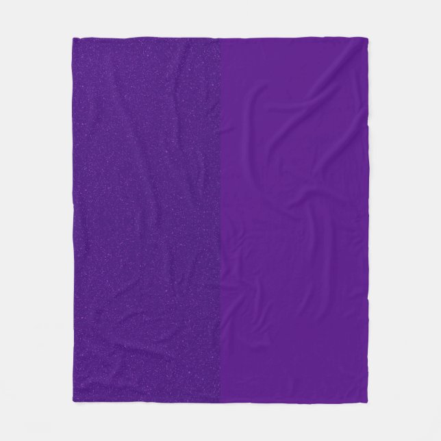 Purple Split Glitter Fleece Blanket – Customizable (Front)