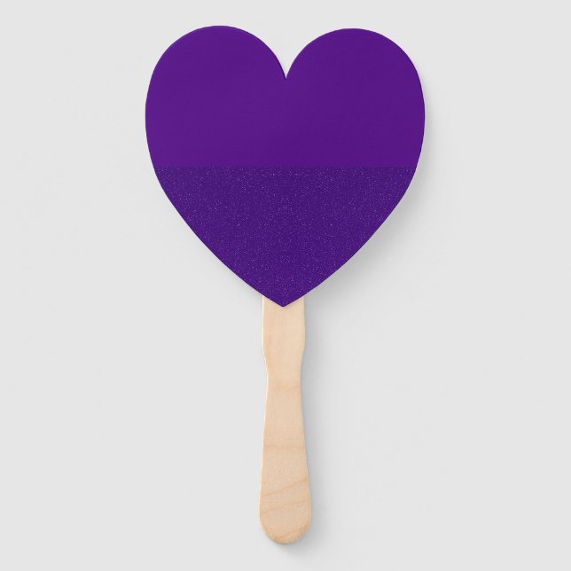 Purple Split-Texture Heart Paddle Fan – Customize (Front)