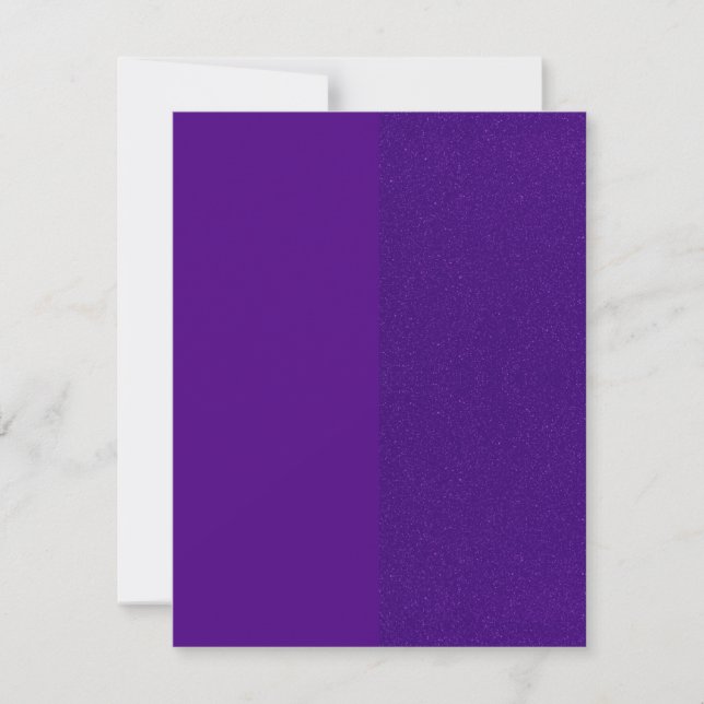 Purple Split-Tone Custom Invite Card (Front)